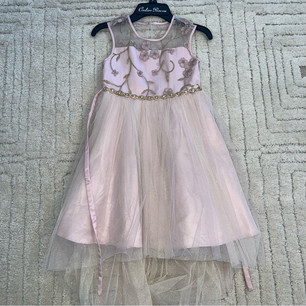 Rare Editions Sunday Best Blush Sequin Dress 6X Father-Daughter Flower Girl - Picture 1 of 6